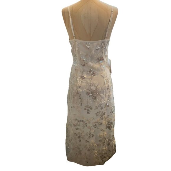 Never Fully Dressed Womens White Sansa Sequin Spaghetti Strap Slip Dress Size 4 - Picture 6 of 15
